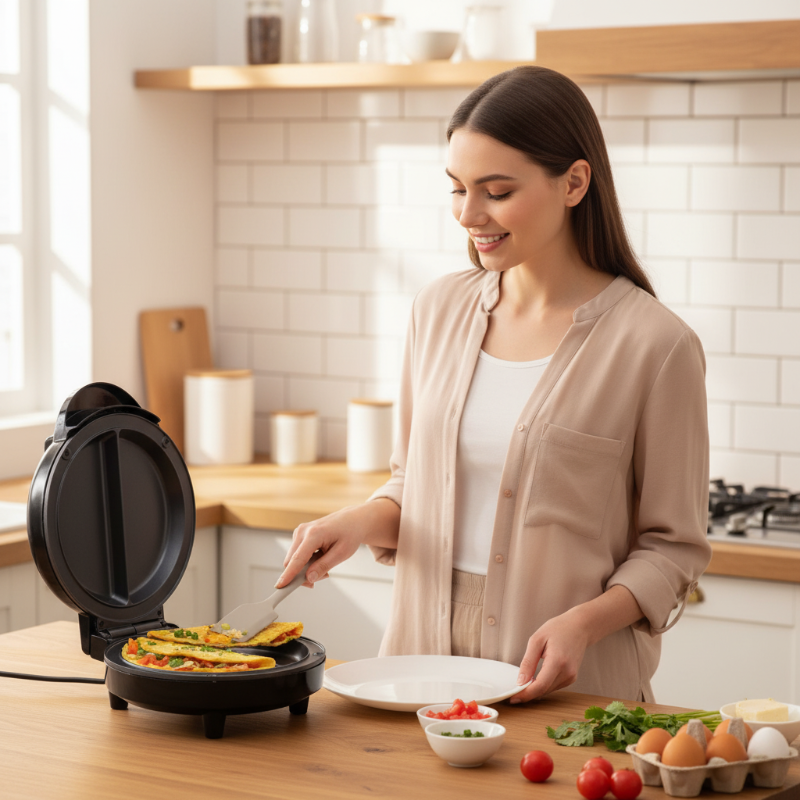 Plaque de cuisson électrique multifonctionnelle antiadhésive pour le petit-déjeuner