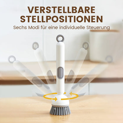 🌟ACHETEZ 2, OFFERT 1 ! ✨Brosse de nettoyage rotative avec long manche pour la vaisselle et les casseroles