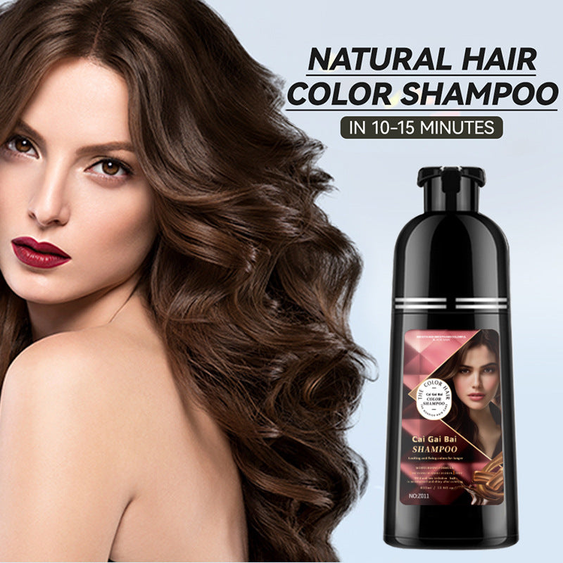 🍎 50 % DE RÉDUCTION MAINTENANT !✨ Shampooing colorant instantané aux extraits de plantes pour hommes et femmes
