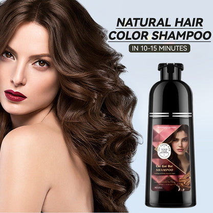🍎 50 % DE RÉDUCTION MAINTENANT !✨ Shampooing colorant instantané aux extraits de plantes pour hommes et femmes