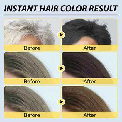 🍎 50 % DE RÉDUCTION MAINTENANT !✨ Shampooing colorant instantané aux extraits de plantes pour hommes et femmes