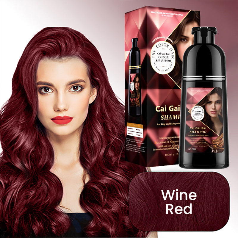 🍎 50 % DE RÉDUCTION MAINTENANT !✨ Shampooing colorant instantané aux extraits de plantes pour hommes et femmes