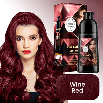🍎 50 % DE RÉDUCTION MAINTENANT !✨ Shampooing colorant instantané aux extraits de plantes pour hommes et femmes