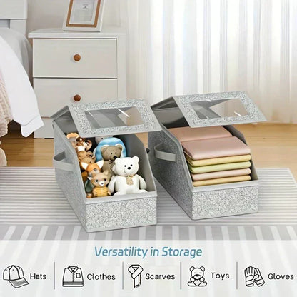 🧢 50% DE RÉDUCTION ! 🎉 Boîtes Empilables pour Casquettes – Transparentes, Modulables & Gain de Place ⚾📦