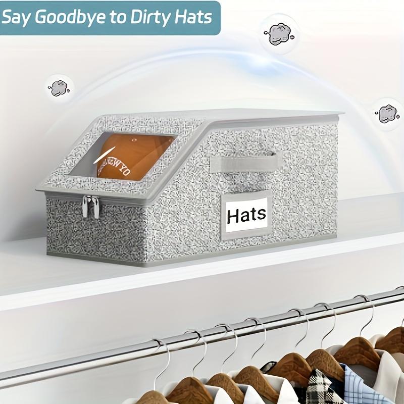 🧢 50% DE RÉDUCTION ! 🎉 Boîtes Empilables pour Casquettes – Transparentes, Modulables & Gain de Place ⚾📦