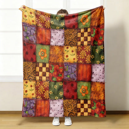 Couverture florale douillette et douce