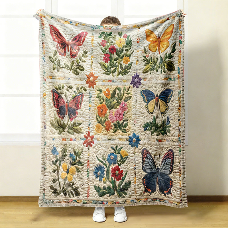Couverture florale douillette et douce