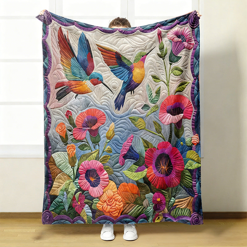 Couverture florale douillette et douce