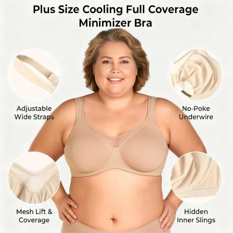 🏆 50% DE RÉDUCTION ! 💐Soutien-gorge élégant et transparent à couverture intégrale pour femmes rondes