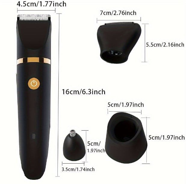 💥 Tondeuse électrique 3 en 1 pour hommes, tondeuse sans fil pour les parties intimes, rasoir électrique étanche