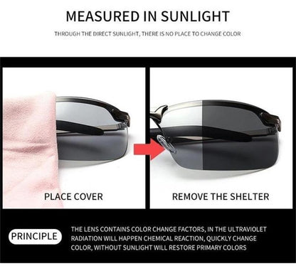 2026 Lunettes de soleil photochromiques avec verres polarisés antireflets (50 % de réduction) 😎