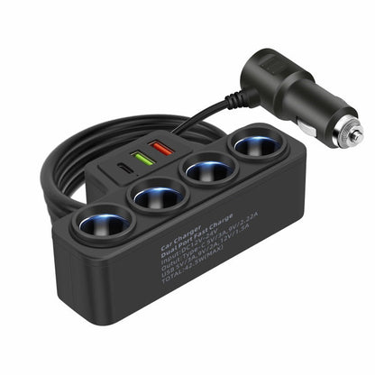 🎉 Cadeau du Nouvel An – 50 % DE RÉDUCTION !🚗 Adaptateur allume-cigare 7 en 1 : 4 prises + 3 charges rapides – stable et sûr pour voitures/camions