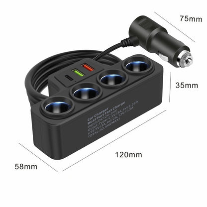 🎉 Cadeau du Nouvel An – 50 % DE RÉDUCTION !🚗 Adaptateur allume-cigare 7 en 1 : 4 prises + 3 charges rapides – stable et sûr pour voitures/camions