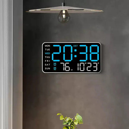 📢📢50 % DE RÉDUCTION !! ⏰Horloge murale numérique LED décorative multifonctionnelle, l'horloge numérique sans limites pour la maison norvégienne moderne.