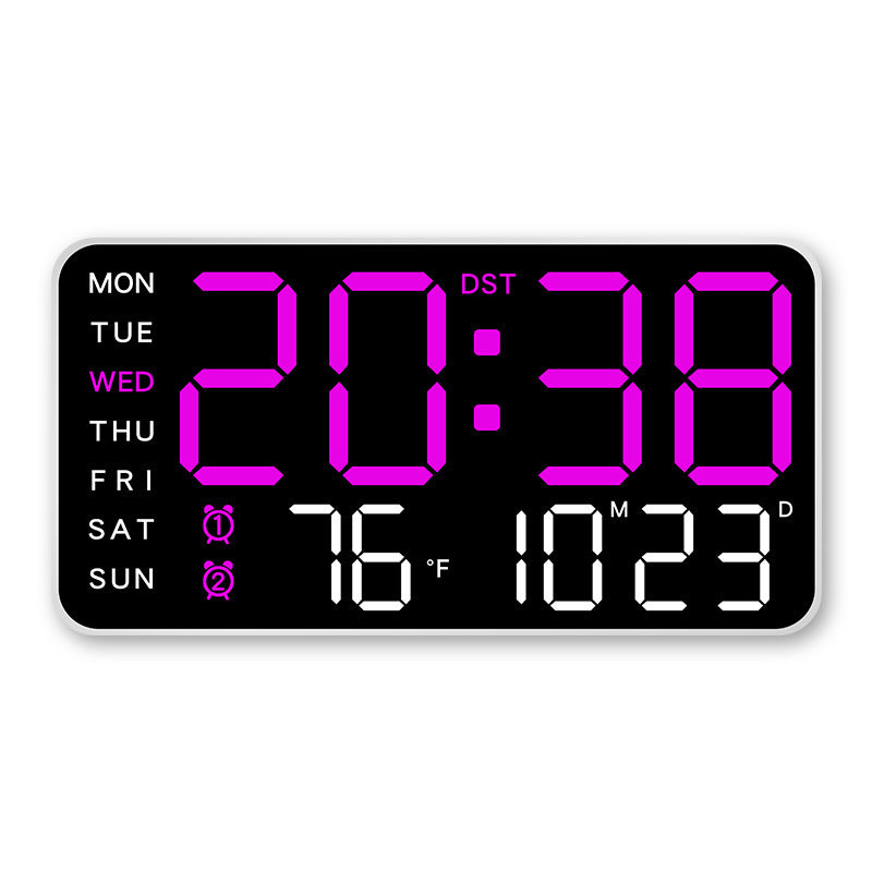 📢📢50 % DE RÉDUCTION !! ⏰Horloge murale numérique LED décorative multifonctionnelle, l'horloge numérique sans limites pour la maison norvégienne moderne.