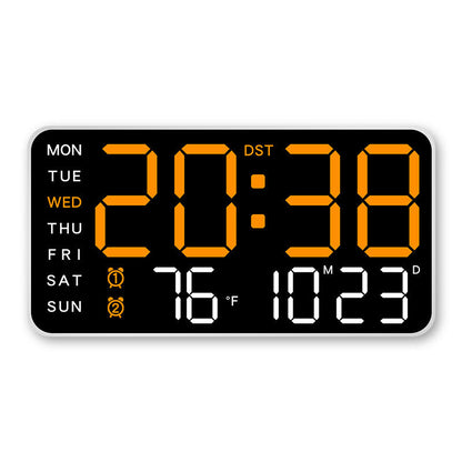 📢📢50 % DE RÉDUCTION !! ⏰Horloge murale numérique LED décorative multifonctionnelle, l'horloge numérique sans limites pour la maison norvégienne moderne.