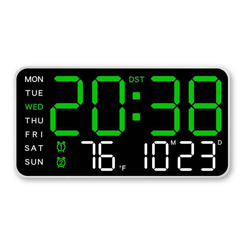 📢📢50 % DE RÉDUCTION !! ⏰Horloge murale numérique LED décorative multifonctionnelle, l'horloge numérique sans limites pour la maison norvégienne moderne.