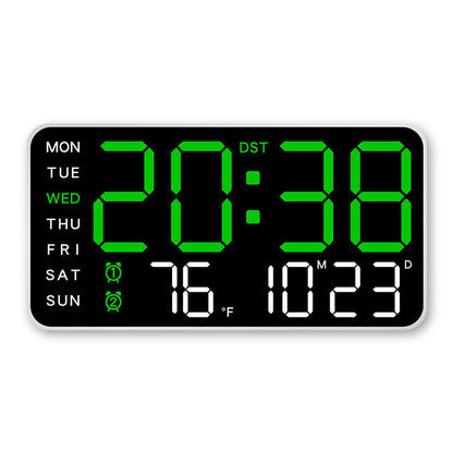📢📢50 % DE RÉDUCTION !! ⏰Horloge murale numérique LED décorative multifonctionnelle, l'horloge numérique sans limites pour la maison norvégienne moderne.