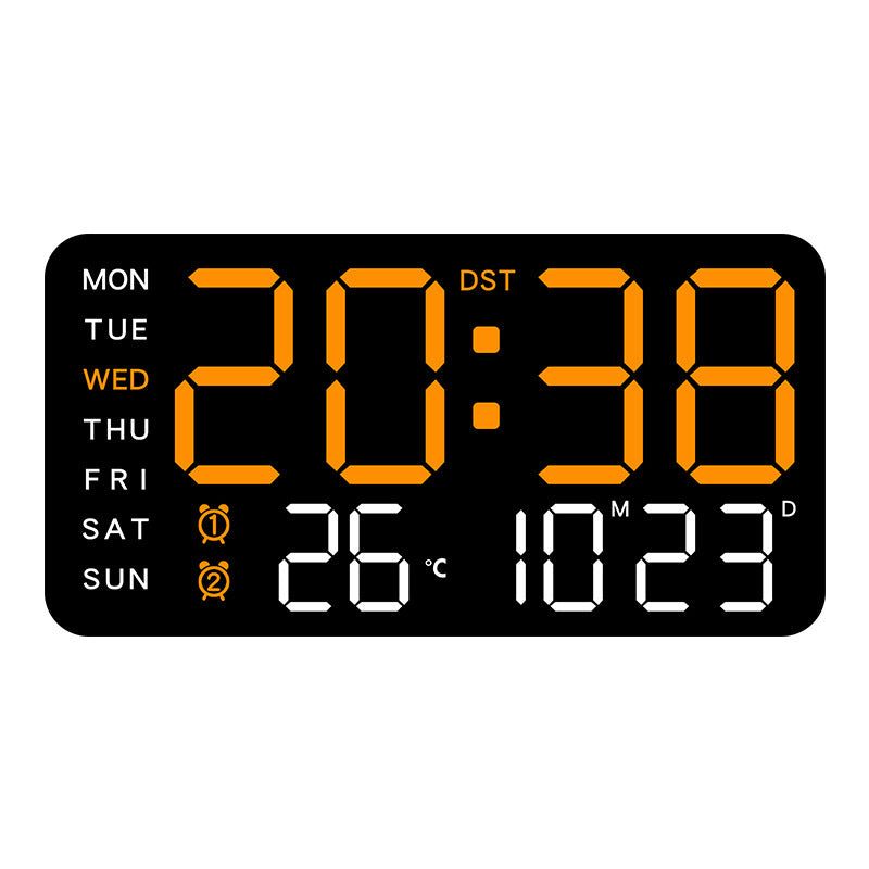 📢📢50 % DE RÉDUCTION !! ⏰Horloge murale numérique LED décorative multifonctionnelle, l'horloge numérique sans limites pour la maison norvégienne moderne.