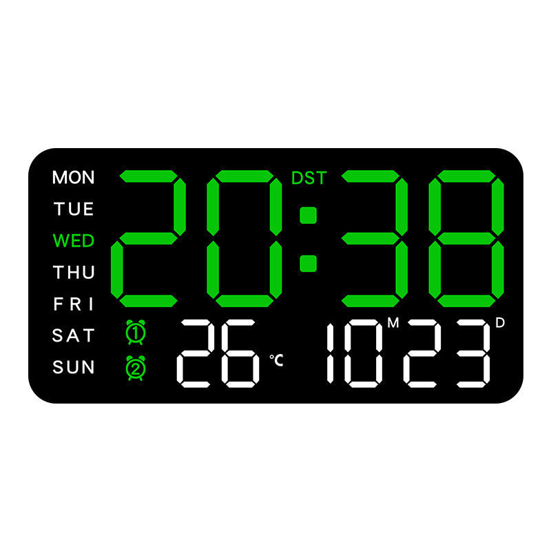 📢📢50 % DE RÉDUCTION !! ⏰Horloge murale numérique LED décorative multifonctionnelle, l'horloge numérique sans limites pour la maison norvégienne moderne.