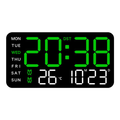 📢📢50 % DE RÉDUCTION !! ⏰Horloge murale numérique LED décorative multifonctionnelle, l'horloge numérique sans limites pour la maison norvégienne moderne.