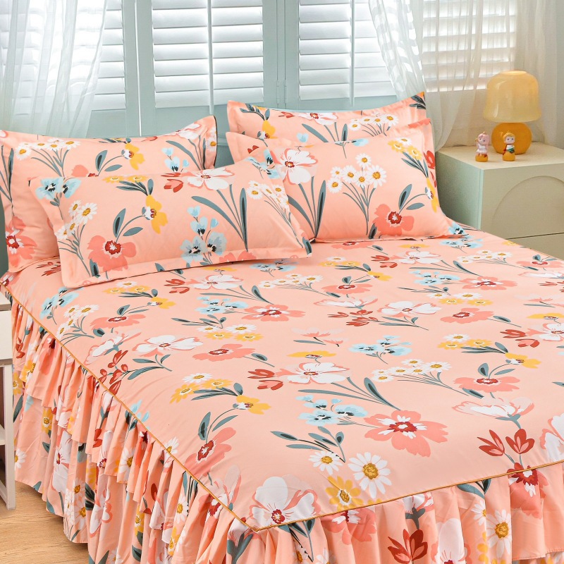📢📢50 % de réduction !! ⏰Ensemble de jupe de lit à volants 3 pièces🛏️