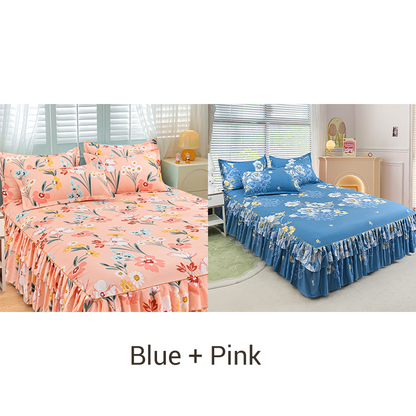 📢📢50 % de réduction !! ⏰Ensemble de jupe de lit à volants 3 pièces🛏️