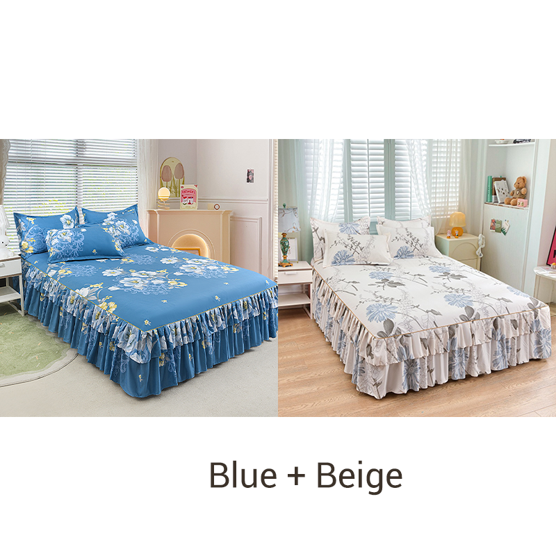 📢📢50 % de réduction !! ⏰Ensemble de jupe de lit à volants 3 pièces🛏️