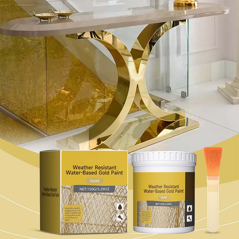 Peinture dorée à base d'eau résistante aux intempéries