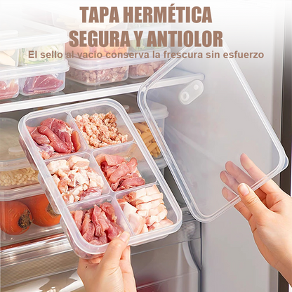 Conteneur alimentaire réutilisable avec compartiments