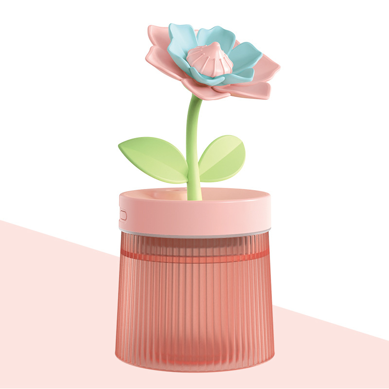 🌸 Personnalisez Votre Brume et Votre Ambiance 💐 Humidificateur Fleur avec Double Mode de Brumisation & Veilleuse 7 Couleurs 💦