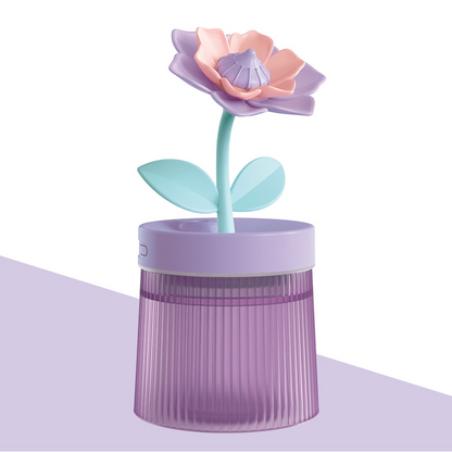 🌸 Personnalisez Votre Brume et Votre Ambiance 💐 Humidificateur Fleur avec Double Mode de Brumisation & Veilleuse 7 Couleurs 💦
