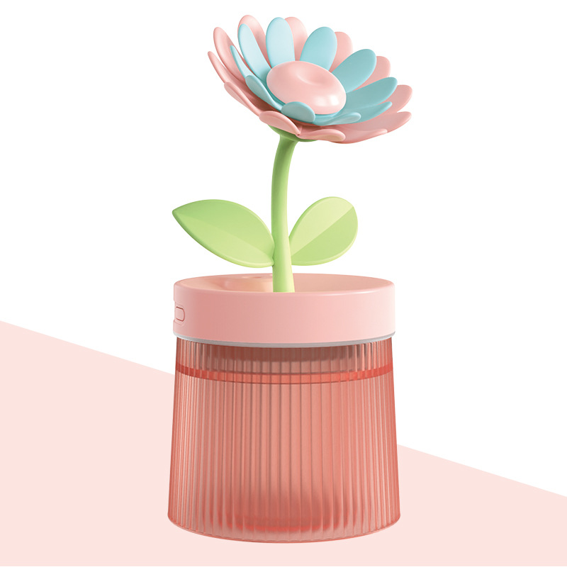 🌸 Personnalisez Votre Brume et Votre Ambiance 💐 Humidificateur Fleur avec Double Mode de Brumisation & Veilleuse 7 Couleurs 💦