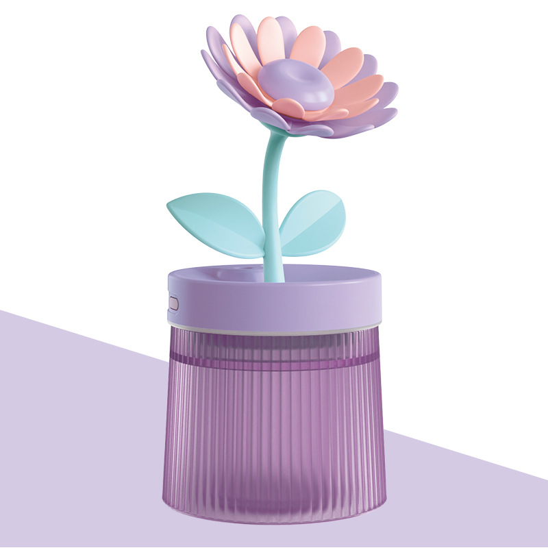 🌸 Personnalisez Votre Brume et Votre Ambiance 💐 Humidificateur Fleur avec Double Mode de Brumisation & Veilleuse 7 Couleurs 💦