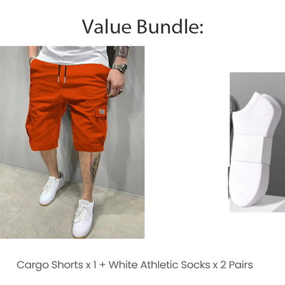 🎁61% DE RÉDUCTION ! 🔥👖 Short Cargo Homme Décontracté – À Poches Multiples & Cordon Ajustable