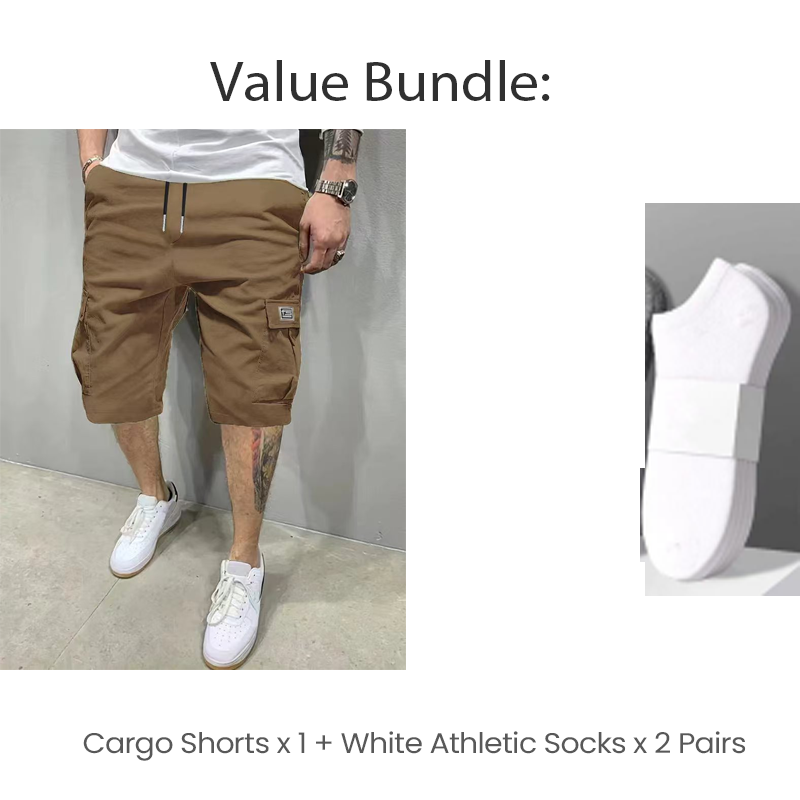 🎁61% DE RÉDUCTION ! 🔥👖 Short Cargo Homme Décontracté – À Poches Multiples & Cordon Ajustable