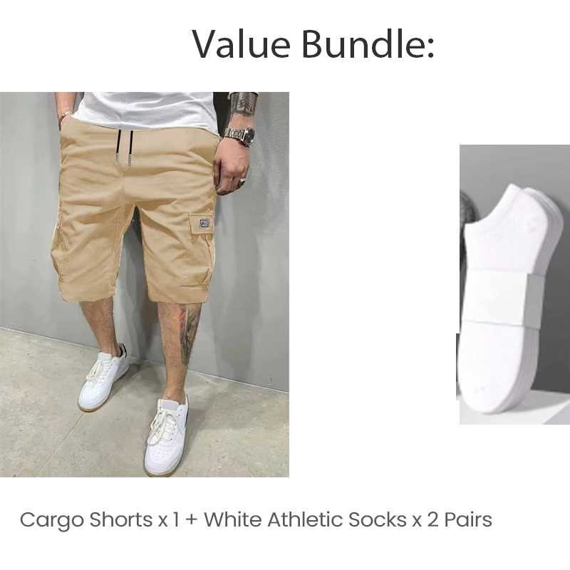 🎁61% DE RÉDUCTION ! 🔥👖 Short Cargo Homme Décontracté – À Poches Multiples & Cordon Ajustable