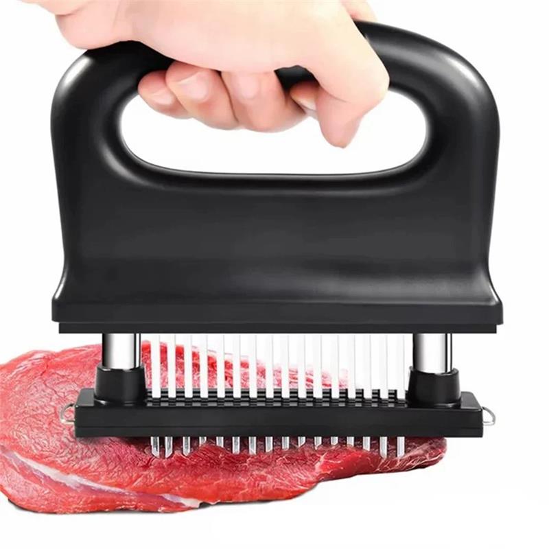 📢📢50 % de réduction !!⏰Attendrisseur de viande avec 48 lames en acier inoxydable