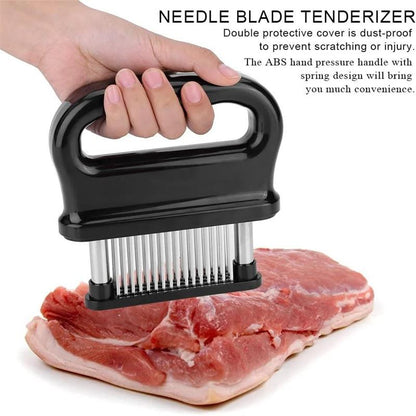 📢📢50 % de réduction !!⏰Attendrisseur de viande avec 48 lames en acier inoxydable