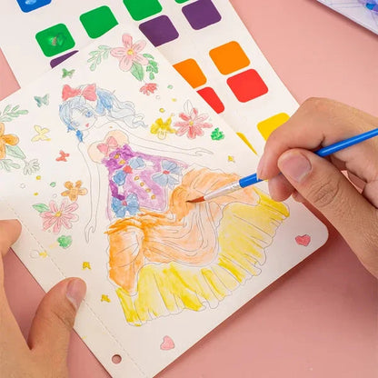 Cahier de dessin créatif dessiné à la main avec autocollants