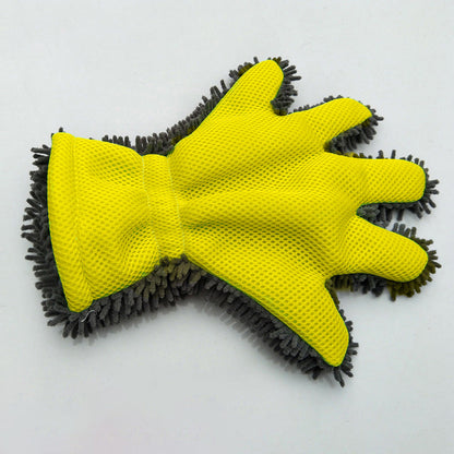 Gants de lavage double face à cinq doigts