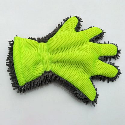 Gants de lavage double face à cinq doigts
