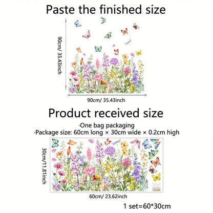 ✨DERNIER JOUR DE SOLDES 50 % DE RÉDUCTION !💐Autocollant pour fenêtre bouquet floral coloré🖼️