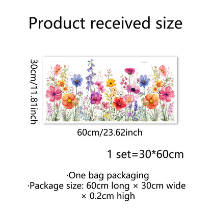 ✨DERNIER JOUR DE SOLDES 50 % DE RÉDUCTION !💐Autocollant pour fenêtre bouquet floral coloré🖼️
