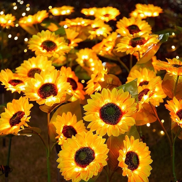 🌻50 % DE RÉDUCTION ! ☀️ Lampes solaires tournesol étanches – Pétales réalistes, indice de protection IP65 et allumage automatique 8 à 12 h ☀️🌻