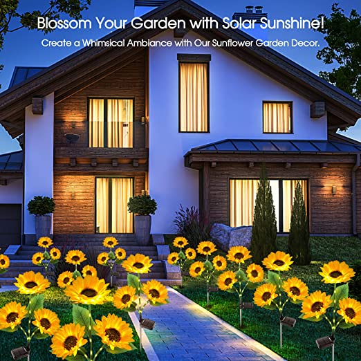 🌻50 % DE RÉDUCTION ! ☀️ Lampes solaires tournesol étanches – Pétales réalistes, indice de protection IP65 et allumage automatique 8 à 12 h ☀️🌻