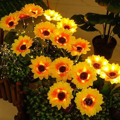 🌻50 % DE RÉDUCTION ! ☀️ Lampes solaires tournesol étanches – Pétales réalistes, indice de protection IP65 et allumage automatique 8 à 12 h ☀️🌻