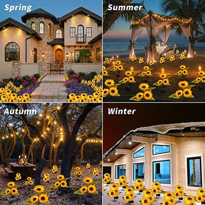 🌻50 % DE RÉDUCTION ! ☀️ Lampes solaires tournesol étanches – Pétales réalistes, indice de protection IP65 et allumage automatique 8 à 12 h ☀️🌻