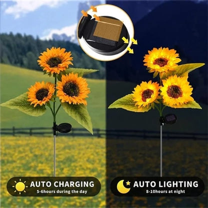 🌻50 % DE RÉDUCTION ! ☀️ Lampes solaires tournesol étanches – Pétales réalistes, indice de protection IP65 et allumage automatique 8 à 12 h ☀️🌻