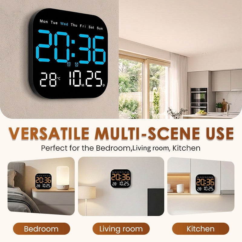 💎 50% DE RÉDUCTION ! 💎 Réveil Numérique Multifonctionnel pour Maison & Bureau – Grand Affichage, Alarme, Calendrier & Température 🏠⏰